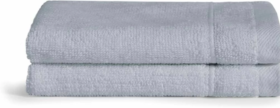 Brooklinen 100% Cotton Washcloths Set of 2 - Super Soft & Absorbent Towels in Smoke Gray