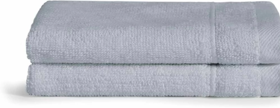 Brooklinen Marled Black Turkish Cotton Washcloths - Set of 2, 100% Premium Soft & Absorbent Bath Towels
