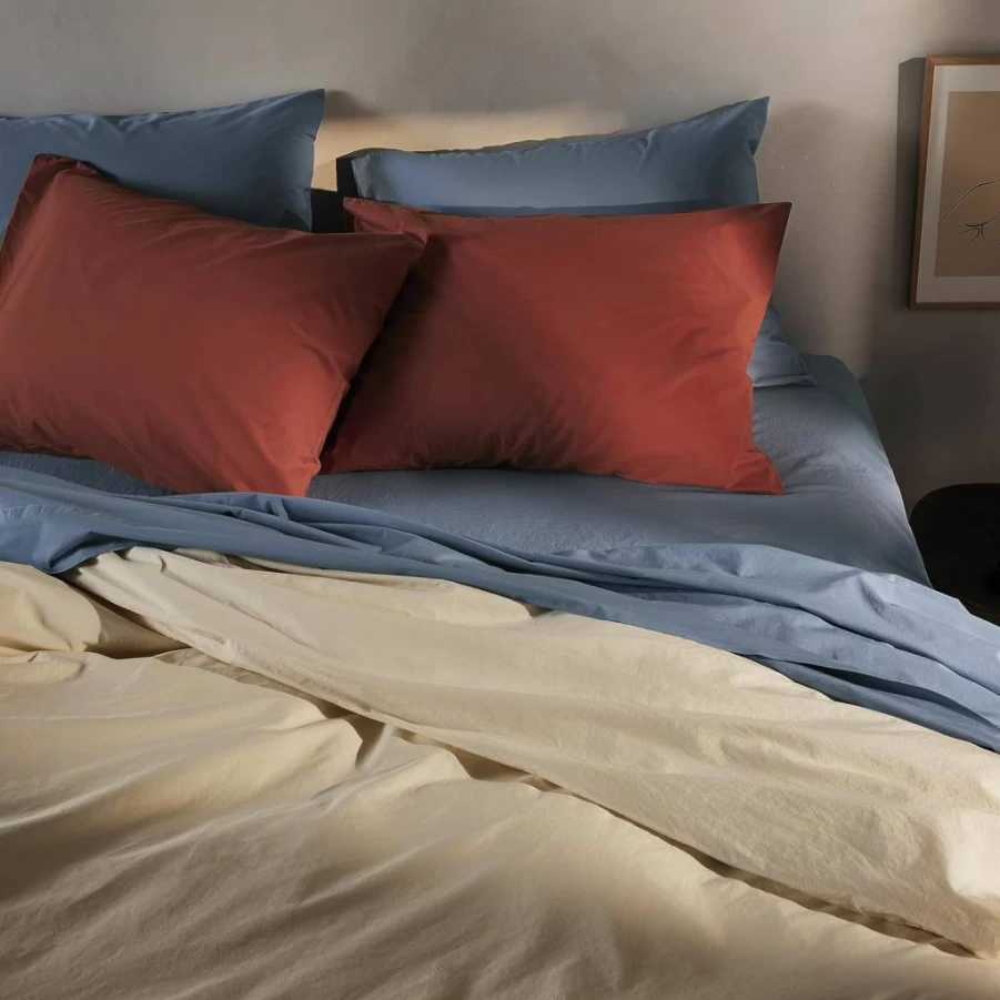 Brooklinen Organic Cotton 4-Piece Sheet Set - GOTS Certified 100% Organic Cotton - Queen Size, White - Includes Fitted Sheet, Flat Sheet & 2 Pillowcases - Machine Washable with Deep Pockets